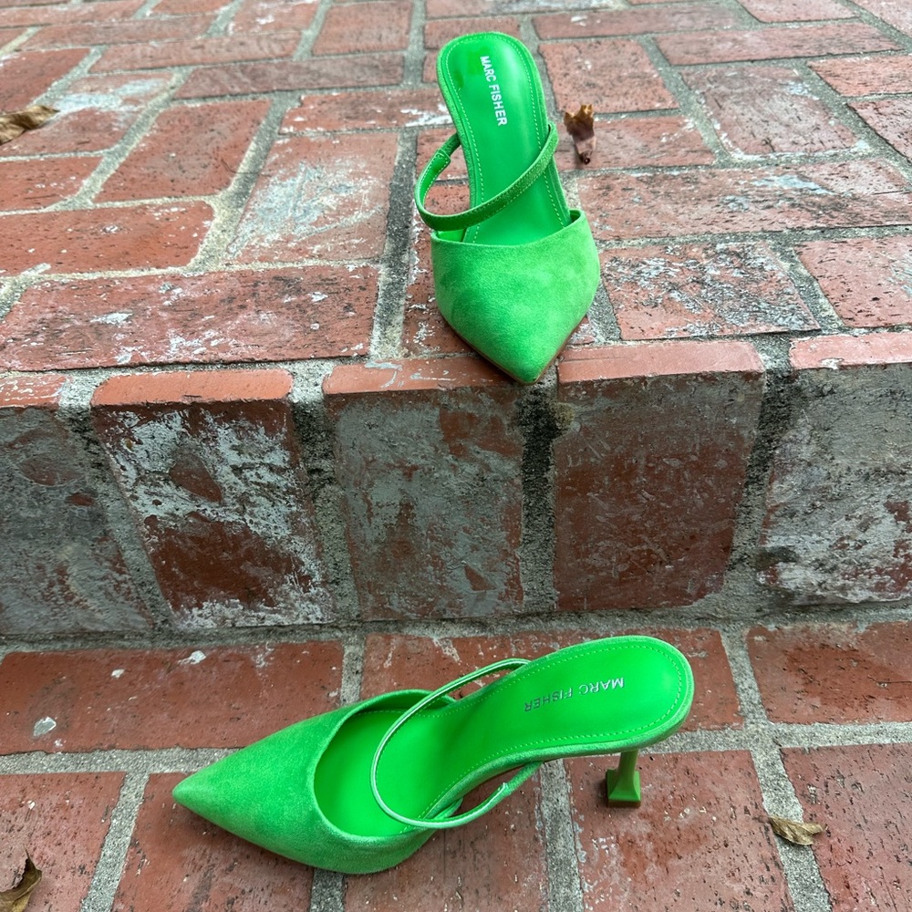 Marc Fisher green mules size 7